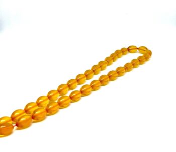 Perles de prière transparentes en miel, Kehribar Tesbih UK872O / SKU498 3
