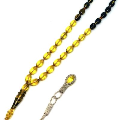 Black & Yellow Combo Prayer Beads, Kehribar Tesbih / SKU501