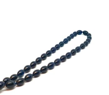 Perles de prière transparentes BLEU NUIT, Kehribar Tesbih UK-159U / SKU506 2