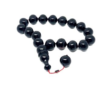 Perles de prière noires, Tesbih par LRV / SKU516 1