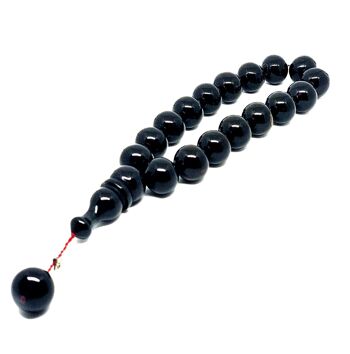 Perles de prière noires, Tesbih par LRV / SKU516 2