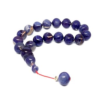 Perles de prière lavande, Kehribar Tesbih 447V / SKU518 2