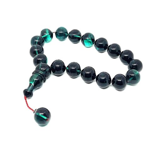 Emerald Green Prayer Beads, Kehribar Tesbih / SKU519