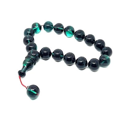 Perles de prière vert émeraude, Kehribar Tesbih / SKU519