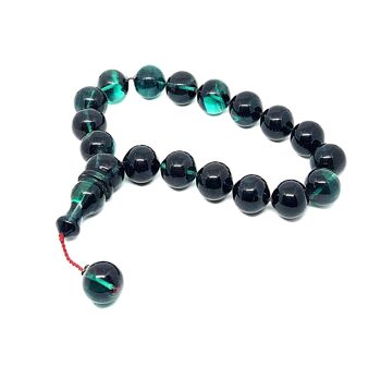 Perles de prière vert émeraude, Kehribar Tesbih / SKU519 1