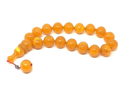 Honey Tone Prayer Beads, Kehribar Tesbih UK658B / SKU523