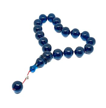 Perles de prière en ambre bleu marine et tasbih / SKU524 1