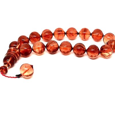 Cinnamon Touch Prayer Beads, Kehribar Tesbih / SKU525