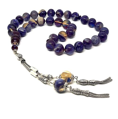 Lavender Mixture Prayer Beads, Kehribar Tesbih UK-729O / SKU527