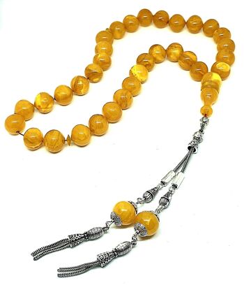 Perles de prière ton ambre par LRV / SKU537 1