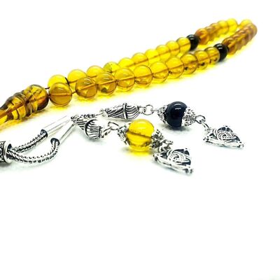 Light Honey Prayer Beads, Kehribar Tesbih LRV58K / SKU539