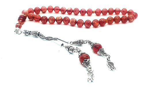 Shades of Red Prayer Beads, Kehribar Tesbih LRV56K / SKU540