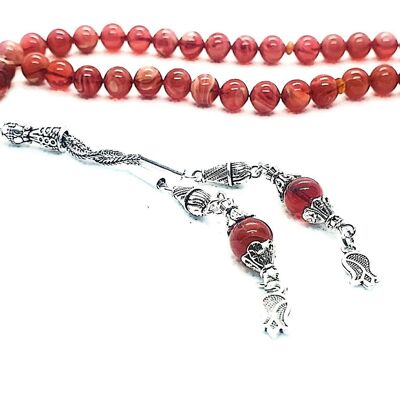 Cuentas de oración de tonos rojos, Kehribar Tesbih LRV56K / SKU540