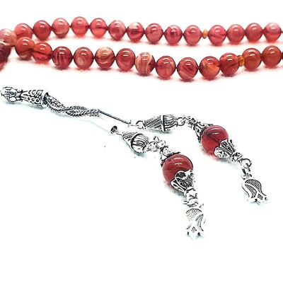Shades of Red Prayer Beads, Kehribar Tesbih LRV56K / SKU540