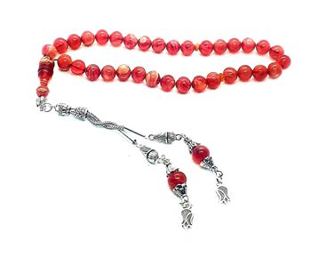 Nuances de perles de prière rouges, Kehribar Tesbih LRV56K / SKU540 2