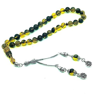 Honey & Black Amber Resins Prayer Beads LRV4 / SKU542