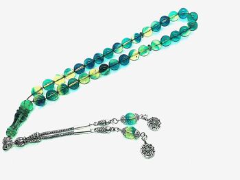 Perles de prière combo multi vert et jaune, Tesbih LRV-656YT / SKU543 2