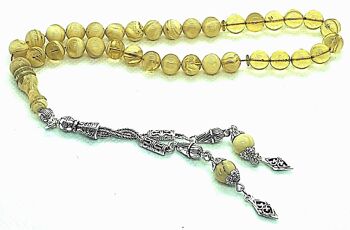 Perles de prière combinées jaunes multiples, Kehribar Tesbih LRV2K / SKU544 1