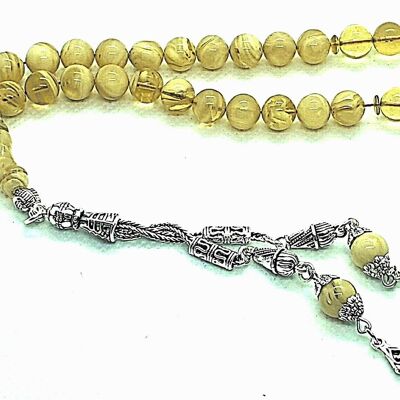 Multi Yellow Combo Prayer Beads, Kehribar Tesbih LRV2K / SKU544