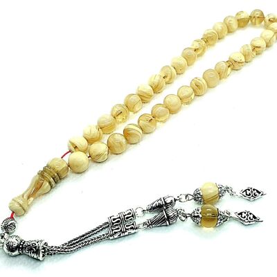 Cream - White - Yellow Blend Prayer Beads, Tesbih / SKU545