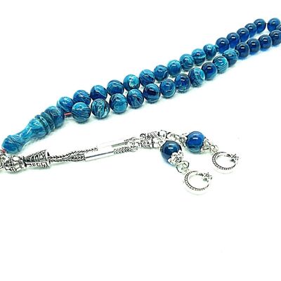 Blue & White Mixture Prayer Beads, Tesbih / SKU549