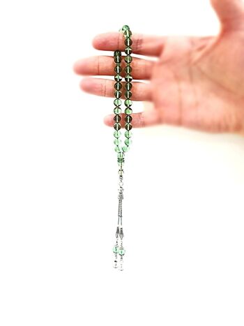 Perles de prière vertes Master Piece, Kehribar Tesbih LRV-656YT / SKU550 3