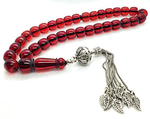 Antique Cherry Amber Bakelite Prayer Beads / SKU554