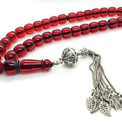 Antique Cherry Amber Bakelite Prayer Beads / SKU554
