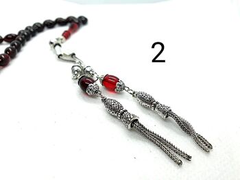 Mélange de perles de prière rouges et noires, Tesbih LRV15B / SKU583 3