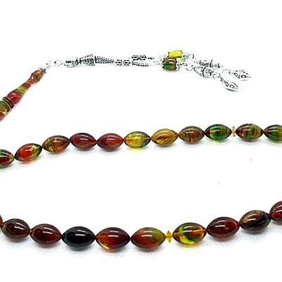 Perles de prière combinées multicolores, Tesbih LRV20A / SKU592
