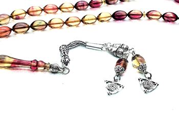 Perles de prière combinées de couleur, Kehribar Tesbih UK600 / SKU607 2