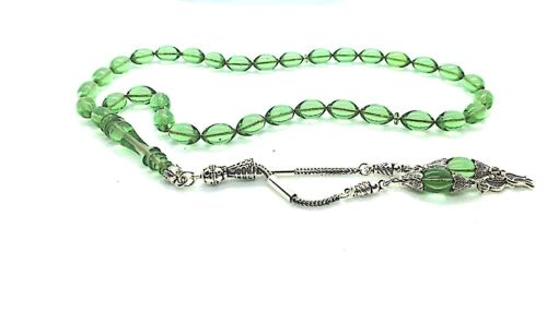 Mint Splash Prayer Beads by LRV, Kehribar Tesbih UK535 / SKU609