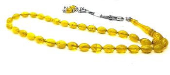 Perles de prière en résine ambre, Kehribar Tasbih / SKU611 1
