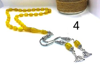 Perles de prière en résine ambre, Kehribar Tasbih / SKU611 5