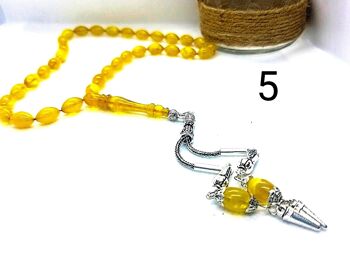 Perles de prière en résine ambre, Kehribar Tasbih / SKU611 6