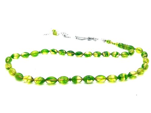 Wonderful Lime Green Amber Resins Prayer Beads / SKU614