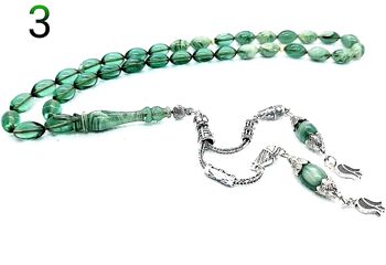 Touche de perles de prière bleu sarcelle, Kehribar Tesbih LRV-644E / SKU622 3