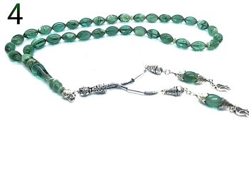 Touche de perles de prière bleu sarcelle, Kehribar Tesbih LRV-644E / SKU622 4