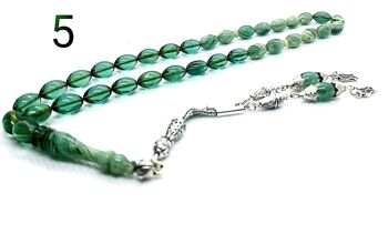 Touche de perles de prière bleu sarcelle, Kehribar Tesbih LRV-644E / SKU622 5