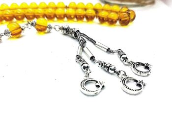 Perles de prière à longueur de poignet courte, Kehribar Tesbih LRV-656Y / SKU624 3