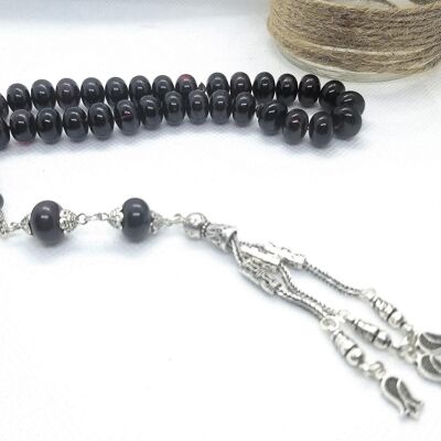 Dark Cherry Red Prayer Beads, Tesbih by LRV / SKU625