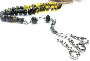 Perles de prière combinées noires et jaunes par LRV / SKU627 1
