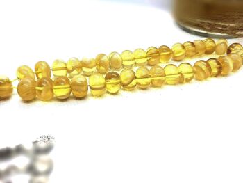 Perles de prière combinées jaunes transparentes, Kehribar Tesbih LRV-568 / SKU632 3