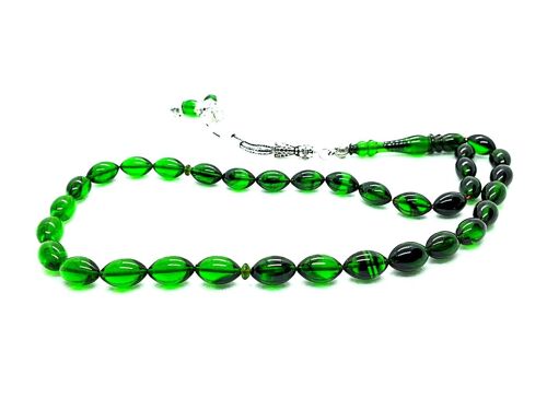 Mixture of Green Prayer Beads, Kehribar Tesbih UK800 / SKU634
