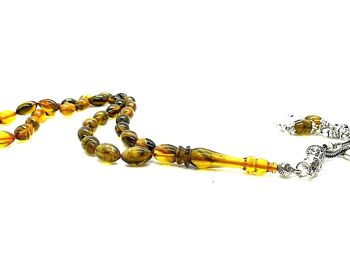 Perles de prière MIEL & NOIR exceptionnelles, Tesbih UK810 / SKU636 3