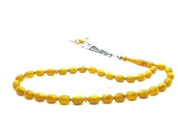 Par LRV, Perles de prière jaune d'oeuf, Tesbih / SKU637 1
