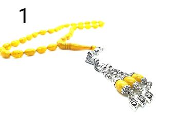 Par LRV, Perles de prière jaune d'oeuf, Tesbih / SKU637 2
