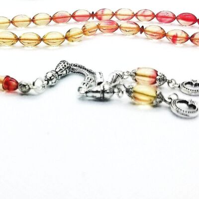 Red & Yellow Combo Prayer Beads, Kehribar Tesbih UK815 / SKU639