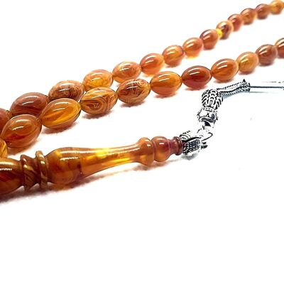 BROWN & HONEY Prayer Beads, Kehribar Tasbih / SKU643