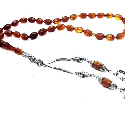 Perle di preghiera in miscela di colore, Kehribar Tesbih / SKU645